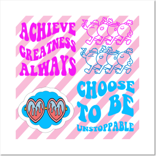 ACHIEVE GREATNESS ALWAYS Posters and Art